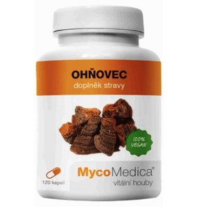 MycoMedica Ohňovec, extrakt, 400 mg, 120 rastlinných kapsúl