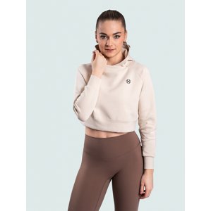 BrainMax dámska crop mikina, krémová Veľkosť: XL