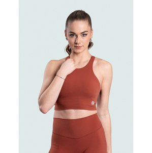 BrainMax dámský sportovní crop top, hnědý Veľkosť: L