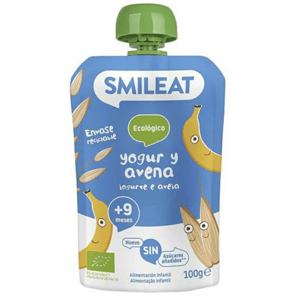 Smileat kapsička řecký jogurt, banán a oves 9M+, BIO, 100 g