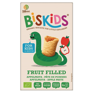 BISkids - BIO mäkké detské sušienky s jablčným pyré bez pridaného cukru, 33% ovocie 36M+, 120g *SK-BIO-001 certifikát