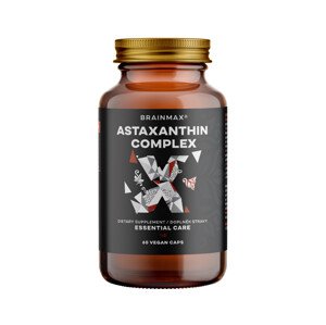 BrainMax Astaxanthin Complex, 60 rostlinných kapslí BIO astaxantín, luteín, zeaxantín, lykopén, najsilnejšie antioxidanty, doplnok stravy