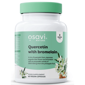 Osavi Quercetin with Bromelain, Kvercetin s bromelainem, 60 rostlinných kapslí Výživový doplnok