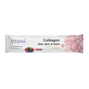 Osavi Collagen Hair, Skin & Nails, Wild berry, kolagén prášok zdravé vlasy, pleť a nechty, lesné plody, 5 g Výživový doplnok