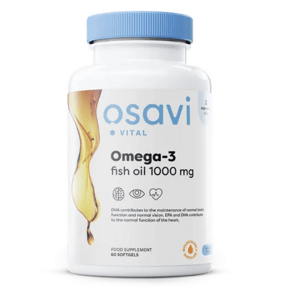 Osavi Omega-3 fish oil, rybí olej, 1000 mg, 60 softgel kapslí doplnok stravy