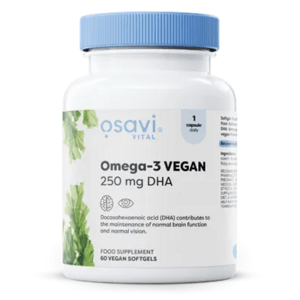 Osavi Omega-3 vegan, 250 mg DHA, 60 softgel kapslí doplnok stravy