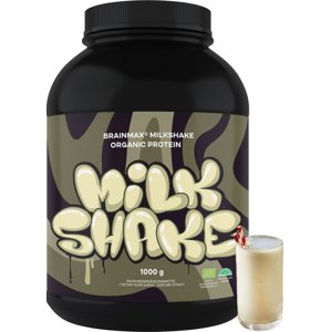 BrainMax Milkshake Protein, bez príchute, BIO, 1000 g BIO srvátka + BIO mliečny proteín, doplnok stravy, *CZ-BIO-001 certifikát