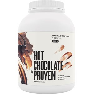 BrainMax PRUYEM Protein, Hot Chocolate, syrovátkový protein, horká čokoláda, 1000 g Grass-fed srvátkový proteín s poctivou dávkou kakaa, doplnok stravy