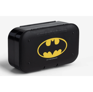 SmartShake Pill Box Organizer, set dvou zásobníků na kapsle, černý s motivem Batman