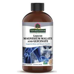 Nature's Answer Liquid Magnesium Malate and Glycinate, tekutý hořčík malát a glycinát, 480 ml
