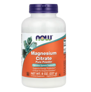 NOW® Foods NOW Magnesium Citrate Pure Powder, hořčík citrát v prášku, 450 mg, 227 g