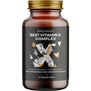 BrainMax Best Vitamin E Complex, 90 rastlinných kapsúl Silný prírodný antioxidant s tokotrienolmi z annatta, 90 dávok, doplnok stravy