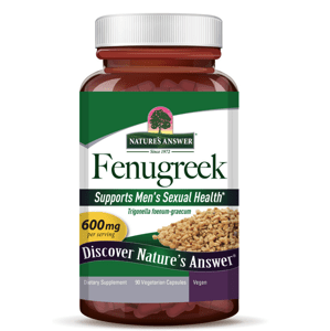 Nature's Answer Fenugreek, Pískavice řecké seno, 600 mg, 90 kapslí