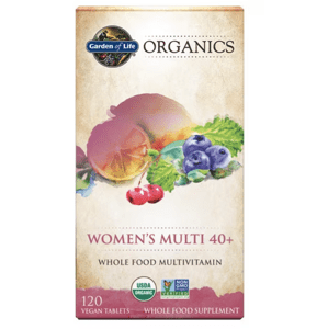 Garden of Life Organics Women's Multi 40+, multivitamín pre ženy, 120 rastlinných tabliet