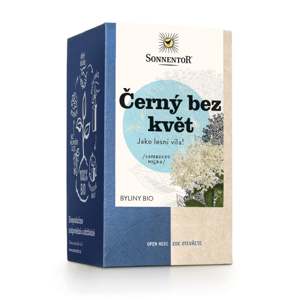 Sonnentor - Černý bez květ, porcovaný čaj, BIO, 18 ks *SK-BIO-002 certifikát
