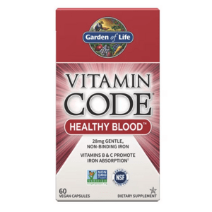 Garden of Life Vitamin Code Healthy Blood, zdraví krve, 60 rostlinných kapslí