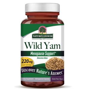 Nature's Answer Wild Yam, extrakt, 220 mg, 60 rostlinných kapslí