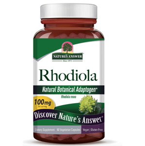 Nature's Answer Rhodiola, extrakt, 100 mg, 60 rostlinných kapslí