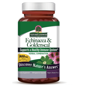 Nature's Answer Echinacea & Goldenseal, Echinacea a zlatobýl, 900 mg, 90 rostlinných kapslí