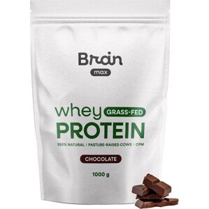 BrainMax Grass-fed Whey Protein, Čokoláda, 1000 g Mikrofiltrovaný nedenaturovaný proteín z mlieka kráv kŕmených trávou, 28 dávok, doplnok stravy
