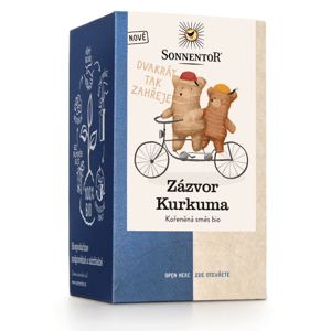 Sonnentor - Zázvor Kurkuma, porcovaný čaj, BIO, 18 ks *SK-BIO-002 certifikát