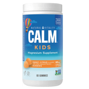 Natural Vitality Calm Kids Magnesium, horčík pre deti, sladký citrus, 60 gumových cukríkov