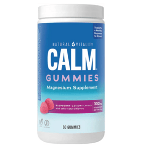 Natural Vitality Calm Gummies Magnesium, hořčík, malina a citron, 60 gumových bonbónů