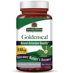 Nature's Answer Goldenseal, Zlatobýl, 550 mg, 50 rostlinných kapslí