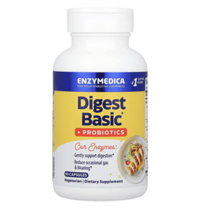 Enzymedica Digest Basic + Probiotics, Trávící enzymy s probiotiky, 90 kapslí Výživový doplnok