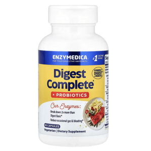 Enzymedica Digest Complete + Probiotics, Trávící enzymy s probiotiky, 90 kapslí Výživový doplnok