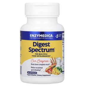 Enzymedica Digest Spectrum, Trávící enzymy, 30 kapslí Výživový doplnok