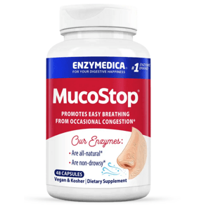 Enzymedica MucoStop, dýchací cesty, 48 kapslí Výživový doplnok