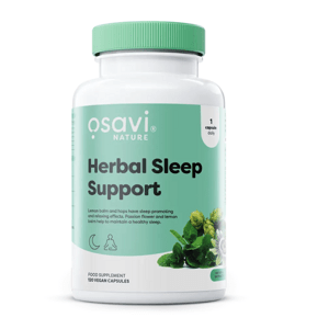 Osavi Herbal Sleep Support, bylinná podpora spánku, 120 vegan kapsúl Doplnok stravy// Expirácia 08/2025