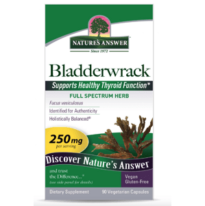 Nature's Answer Bladderwrack, Chaluha bublinatá, 250 mg, 90 rostlinných kapslí