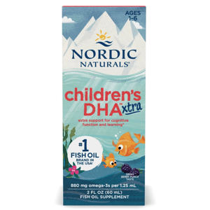Nordic Naturals Children's DHA'xtra fish oil, Omega-3 rybí olej pro děti, lesní plody, 880 mg, 60 ml