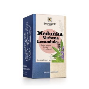 Sonnentor - Meduňka Verbena Levandule, porcovaný čaj, BIO, 18 ks *SK-BIO-002 certifikát