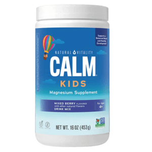 Natural Vitality Calm Kids Magnesium Drink mix, horčík pre deti, lesné plody, 453 g