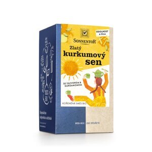 Sonnentor - Zlatý kurkumový sen, porcovaný čaj, BIO, 18 ks *SK-BIO-002 certifikát