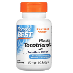 Doctor's Best Doctor’s Best Vitamin E Tocotrienols, 50 mg, 60 softgelových kapslí