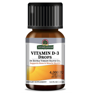 Nature's Answer Vitamin D-3 Drops, tekutý, 4 000 IU,  15 ml