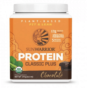 Sunwarrior Classic Plus Organic Protein, čokoládový, BIO, 375 g Výživový doplnok