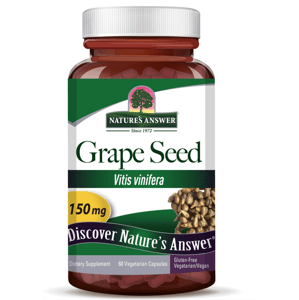 Nature's Answer Grape Seed, hroznová jadérka, extrakt, 150 mg, 60 kapslí