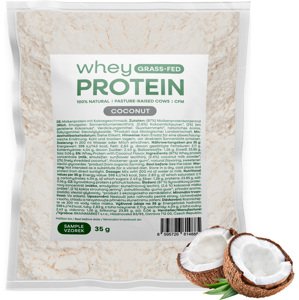 BrainMax Grass-fed Whey Protein, Kokos, 35 g, VZORKA Mikrofiltrovaný nedenaturovaný proteín z mlieka kráv kŕmených trávou, doplnok stravy