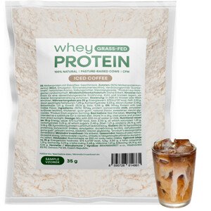 BrainMax Grass-fed Whey Protein, Ľadová káva, 35 g, VZORKA Mikrofiltrovaný nedenaturovaný proteín z mlieka kráv kŕmených trávou, doplnok stravy