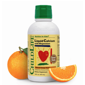 ChildLife Essentials Liquid Calcium with Magnesium, tekutý vápník s hořčíkem, pomeranč, 473 ml