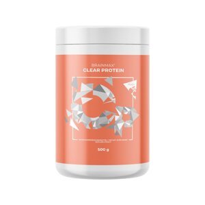 BrainMax Clear Protein, broskev, 500 g Osviežujúca proteínová limonáda zo srvátkového izolátu, 20 dávok, doplnok stravy