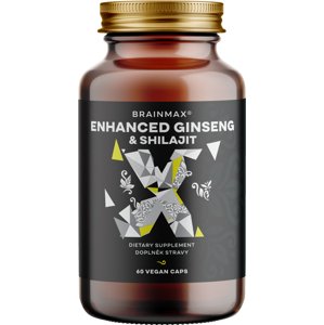 BrainMax Enhanced Ginseng & Shilajit, 60 rostlinných kapslí Výživový doplnok