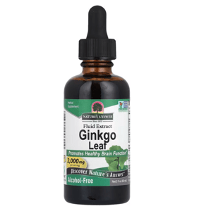 Nature's Answer Ginkgo Leaf Fluid Extract, ginkgo biloba, extrakt, 2000 mg, 60 ml