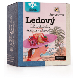 Sonnentor - Ledový džbánek® jahoda – zázvor, porcovaný čaj, BIO, 16 ks *SK-BIO-002 certifikát