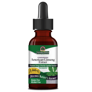 Nature's Answer American Ginseng, americký ženšen, extrakt, 2000 mg, 30 ml Výživový doplnok